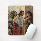 Jezus geneest het blinde man muismat (Met muis)