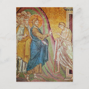 Jezus geneest leder briefkaart