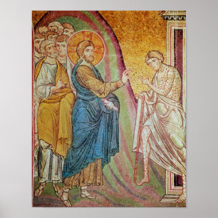 Jezus geneest leder poster