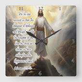 Jezus: Gered, Koninkrijk, Vergeving Vierkante Klok (Voorkant)