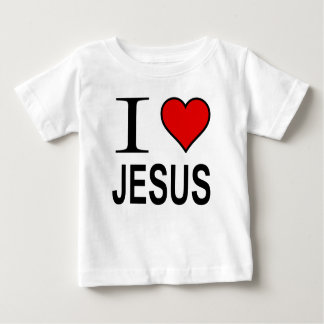 Jezus geschenken Ik hou van Jesus logo op baby shi