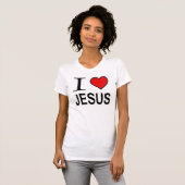 Jezus geschenken Ik hou van Jesus logo op t shirt (Voorkant volledig)