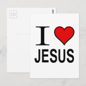 Jezus geschenken Ik hou van Jezus Briefkaart (Voorkant / Achterkant)