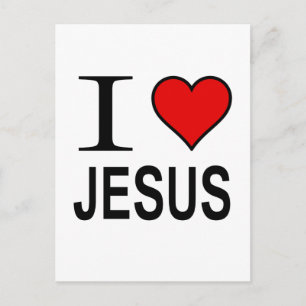Jezus geschenken Ik hou van Jezus Briefkaart