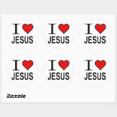 Jezus geschenken Ik hou van Jezus Ronde Sticker (Vel)