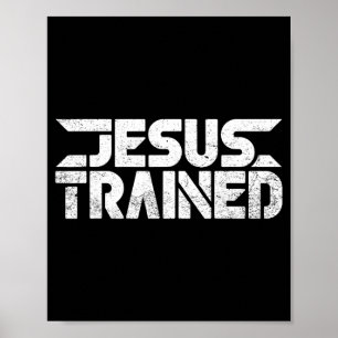 Jezus Getrainde God Familie Worstelen Christen Poster