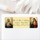 Jezus & Gezegende Maagd Maria retour adreslabels Etiket (Insitu)