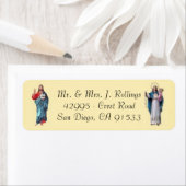 Jezus & Gezegende Maagd Maria retour adreslabels Etiket (Insitu)