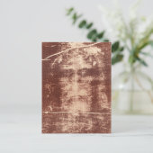 Jezus gezicht dicht bij de Shroud van Turijn Briefkaart (Staand voorkant)