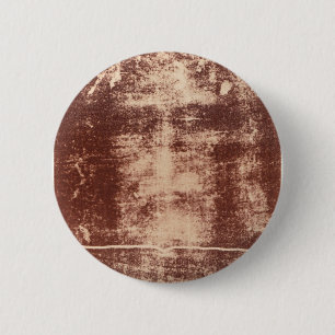 Jezus gezicht dicht bij de Shroud van Turijn Ronde Button 5,7 Cm