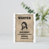 Jezus Gezocht Poster Briefkaart (Staand voorkant)