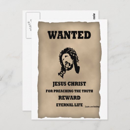 Jezus Gezocht Poster Briefkaart (Voorkant / Achterkant)