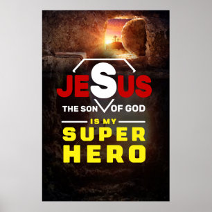Jezus Gift, Christelijk Gift, Jezus is mijn superh Poster