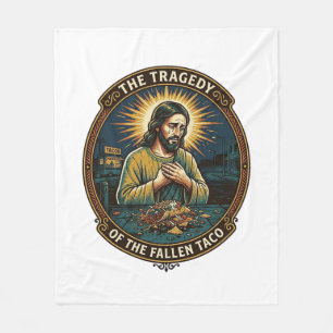 Jezus Ging Laat in de Nacht Taco Straatvoedsel Dro Fleece Deken