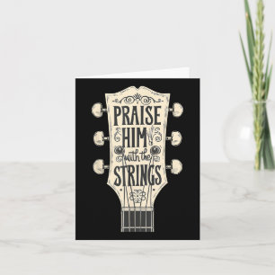 Jezus gitaristen prijzen hem met de snaren kaart