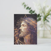 Jezus Glas in lood Briefkaart (Staand voorkant)