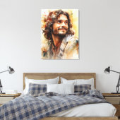 Jezus glimlachend canvas afdruk (Insitu (Slaapkamer))