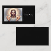 Jezus Glimlachend met gastvrije handen Visitekaartje (Voorkant / Achterkant)