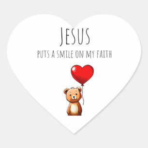 Jezus glimlacht naar mijn Stickers