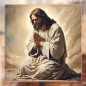 Jezus glimlacht raam vast raamsticker (Vel 2)