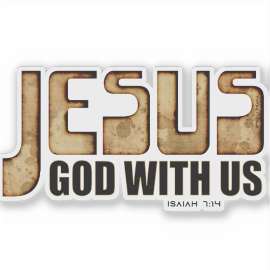 Jezus God met ons Sticker (Voorkant)