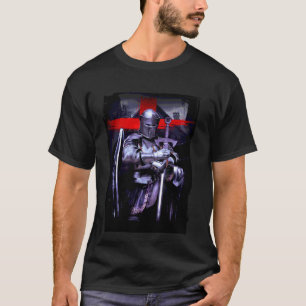 Jezus God Tempelridder Zwaard Kruisvaarder T-shirt