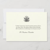 Jezus Goddelijke Barmhartigheid Eerste Heilige Com Kaart (Achterkant)