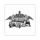 Jezus Goddelijke barmhartigheid engelen religieuze Rubberstempel (Afrduk)