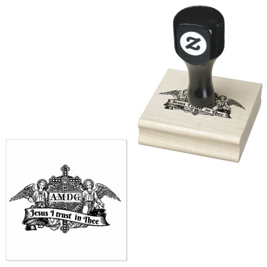 Jezus Goddelijke barmhartigheid engelen religieuze Rubberstempel (Gestempeld)