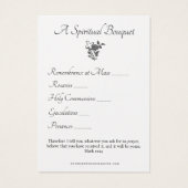 Jezus Goddelijke barmhartigheid Spiritueel boeketg Visitekaartje (Achterkant)