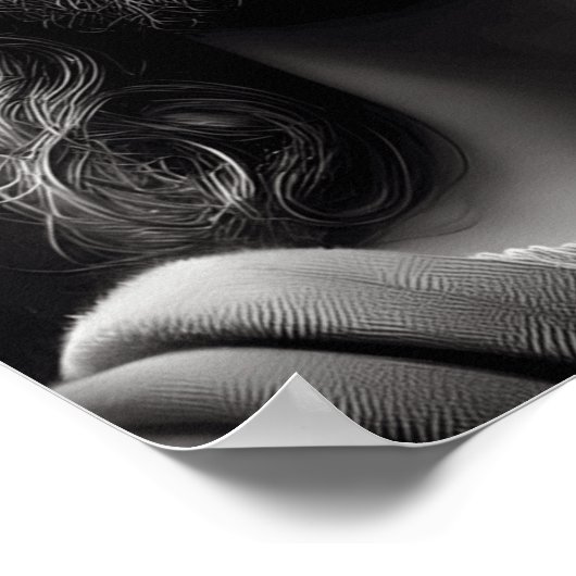 Jezus goddelijke herder met tedere blik poster (Hoek)