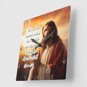 Jezus: Gods handwerk, goede werken Vierkante Klok (Hoek)