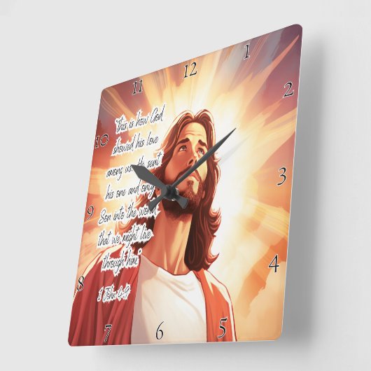 Jezus: Gods liefde, eeuwig leven Vierkante Klok (Hoek)