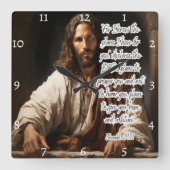 Jezus: Gods plannen, hoop, toekomst Vierkante Klok (Voorkant)