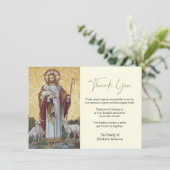 Jezus Goede Herder Begrafenis Condoleance Sympathi Bedankkaart (Staand voorkant)