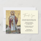 Jezus Goede Herder Begrafenis Condoleance Sympathi Bedankkaart (Voorkant)