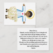 Jezus Goede Herder bidt voor kinderen Informatiekaartje (Voorkant / Achterkant)