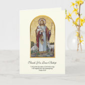 Jezus goede herder bisschop aanmoediging kaart (Gele Bloem)