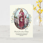 Jezus goede herder bisschop aanmoediging kaart (Gele Bloem)