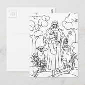 Jezus goede herder briefkaart (Voorkant / Achterkant)