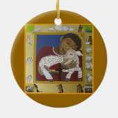 Jezus - Goede herder Keramisch Ornament (Achterkant)