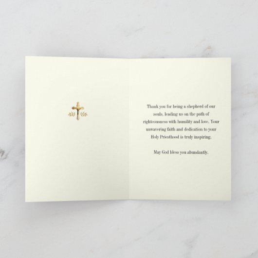Jezus Goede Herder Priester Aanmoediging Kaart (Binnen)