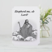 Jezus, goede herder, schapen feestdagenkaart (Staand voorkant)