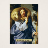 Jezus Good Shepherdi Religieuze Sympathie Funeral Visitekaartje (Voorkant)