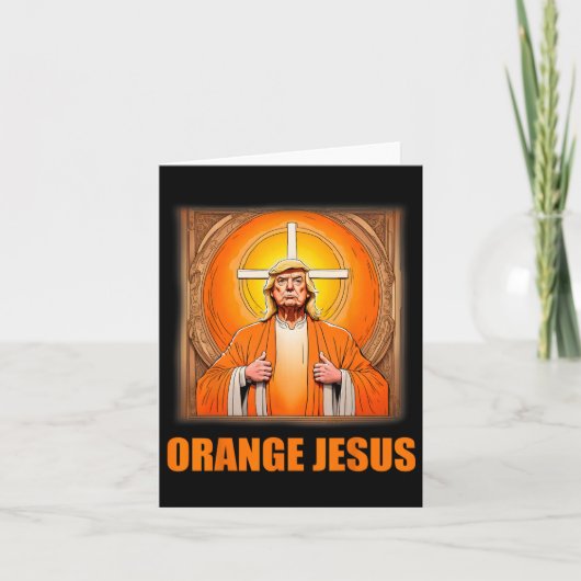Jezus Grappig Trump 1 Kaart (Voorkant)