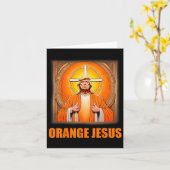 Jezus Grappig Trump 1 Kaart (Gele Bloem)