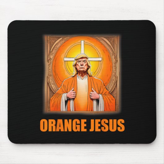 Jezus Grappig Trump 1 Muismat (Voorkant)