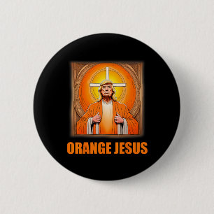 Jezus Grappig Trump 1 Ronde Button 5,7 Cm