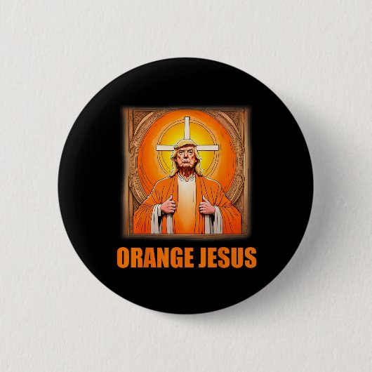 Jezus Grappig Trump 1 Ronde Button 5,7 Cm (Voorkant)