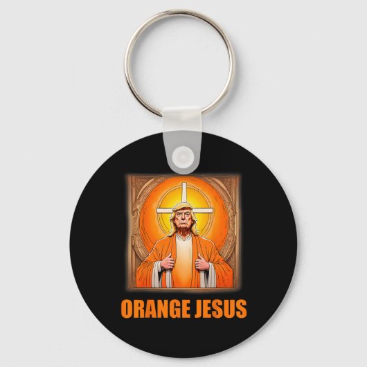 Jezus Grappig Trump 1 Sleutelhanger (Voorkant)